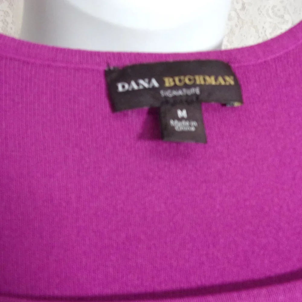 Dana Buchman Dressy Knit Tank Raspberry Top NWOT